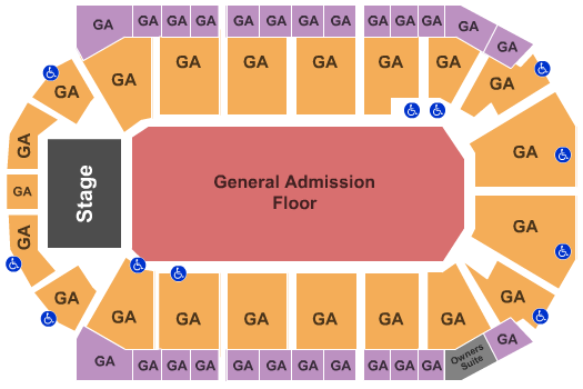 1stBank Center End Stage Bowl GA Seating Chart