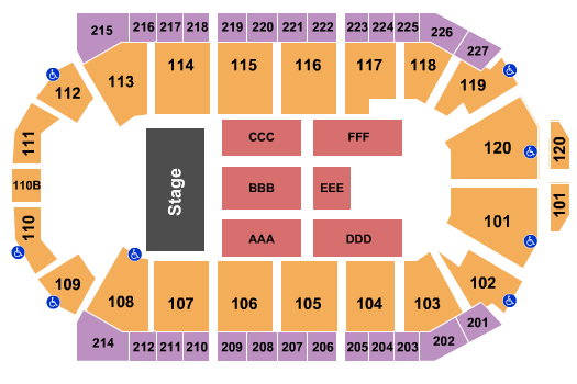 1stBank Center Endstage 3 Seating Chart