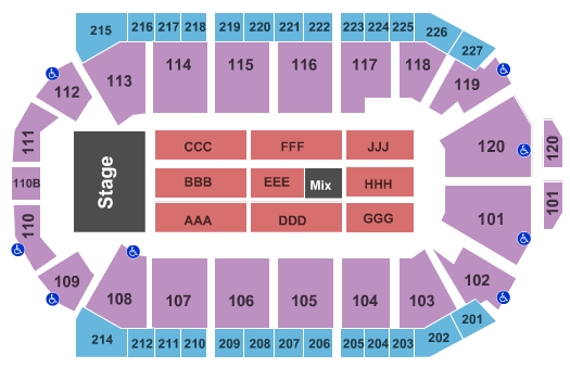 1st Bank Center Seating Chart