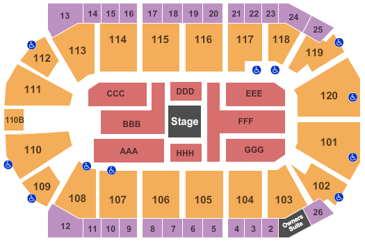 1stBank Center Jim Gaffigan Seating Chart