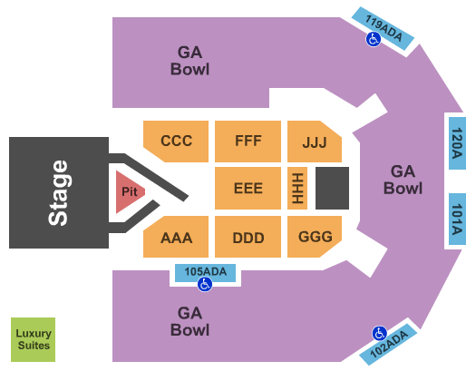 1stBank Center Sadie Robertson Seating Chart