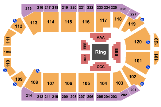 1st Bank Center Interactive Seating Chart