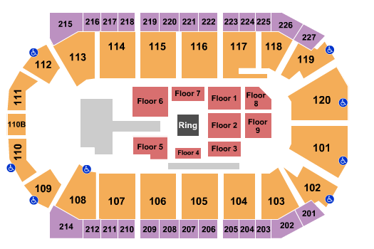 1stBank Center Wrestling-AEW Seating Chart