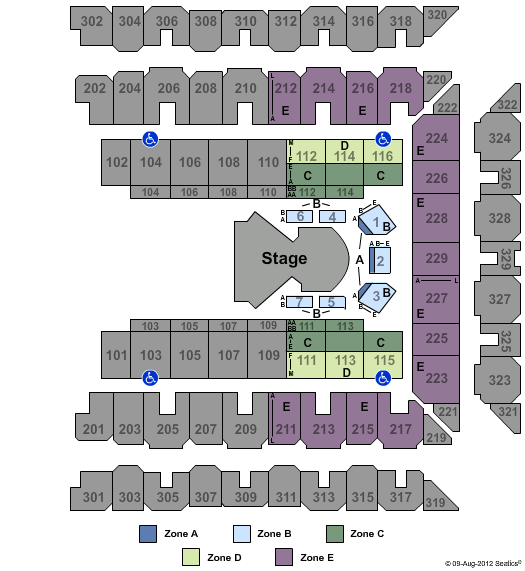 CFG Bank Arena Dralion Zone Seating Chart