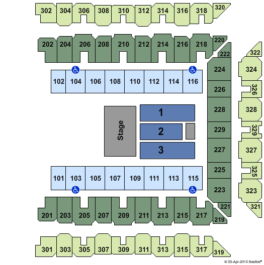 CFG Bank Arena Half House Seating Chart