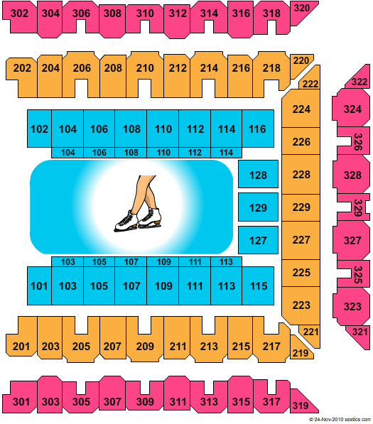 CFG Bank Arena Ice Show Seating Chart