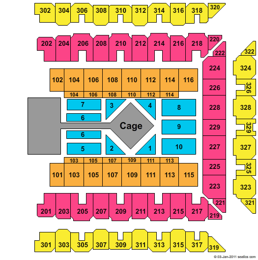 CFG Bank Arena MMA Seating Chart