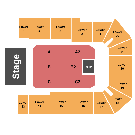 1st Summit Arena at Cambria County War Memorial Endstage 5 Seating Chart