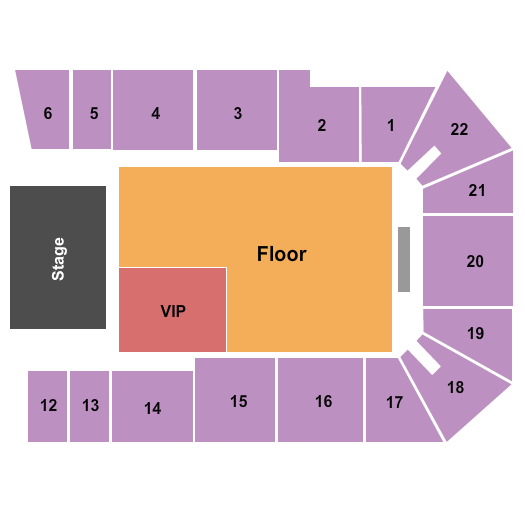 1st Summit Arena at Cambria County War Memorial Endstage Floor VIP Seating Chart