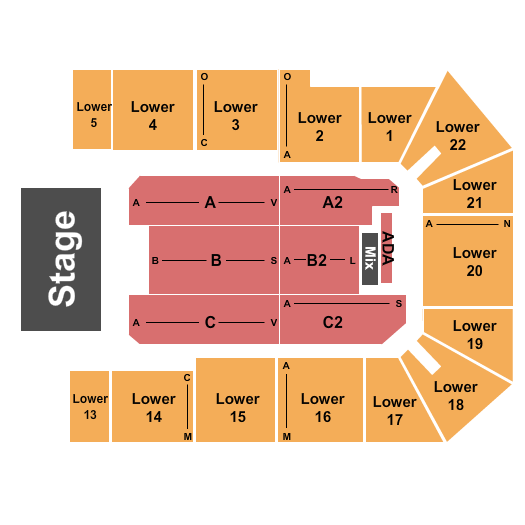 1st Summit Arena at Cambria County War Memorial Price is Right Seating Chart