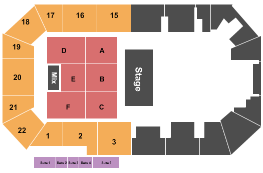 1st Summit Arena at Cambria County War Memorial Blippi Seating Chart