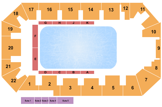 1st Summit Arena at Cambria County War Memorial Disney On Ice 2 Seating Chart