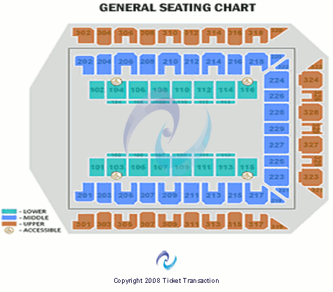 CFG Bank Arena General Seating Seating Chart