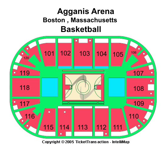 Agganis Arena Basketball Seating Chart