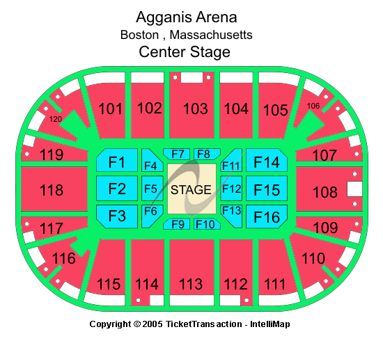 Agganis Arena Center Stage Seating Chart