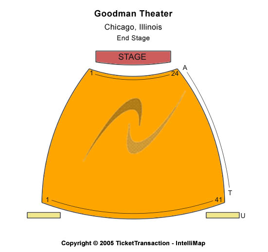 Albert Ivar Goodman Theatre T-Stage Seating Chart