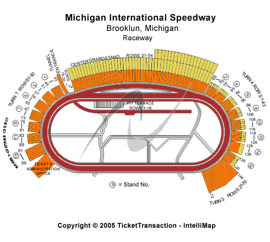 Michigan International Speedway Seating Map