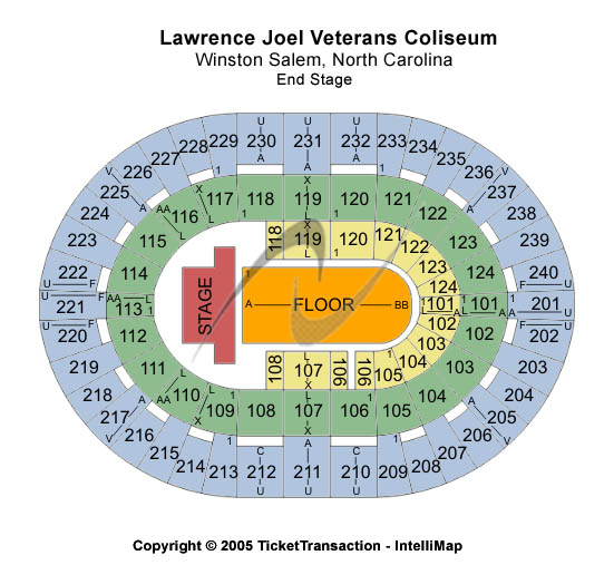 Lawrence Joel Veterans Memorial Coliseum End Stage Seating Chart