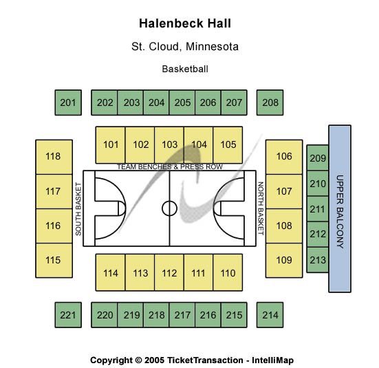 Halenbeck Hall Basketball Seating Chart