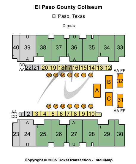 El Paso County Coliseum Circus Seating Chart