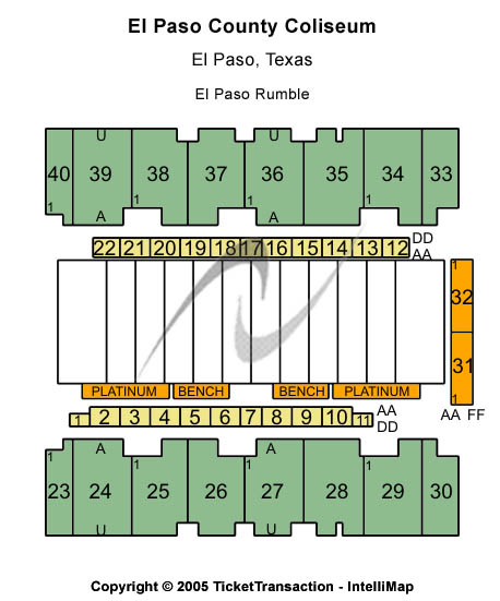 El Paso County Coliseum El Paso Rumble Seating Chart