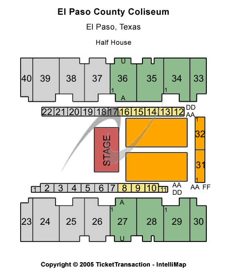 El Paso County Coliseum Half House Seating Chart