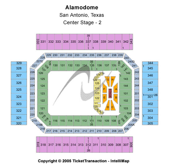 Alamodome Center Stage Seating Chart