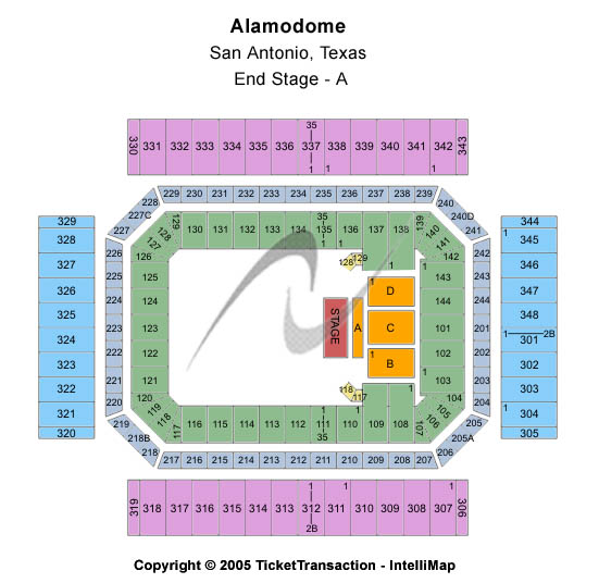 Alamodome End Stage A Seating Chart