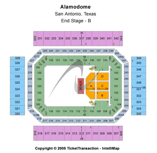 Alamodome End Stage B Seating Chart
