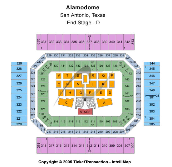 Alamodome End Stage D Seating Chart