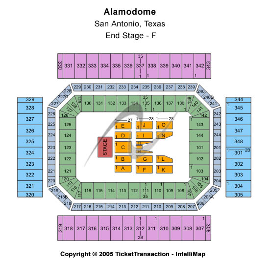 Alamodome End Stage F Seating Chart