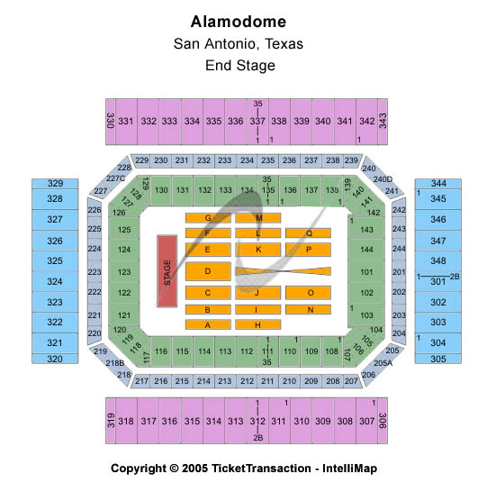 Alamodome End Stage Seating Chart