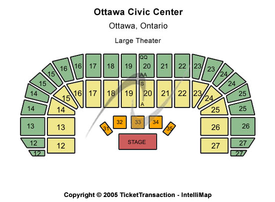 TD Place Arena Large Theatre Seating Chart