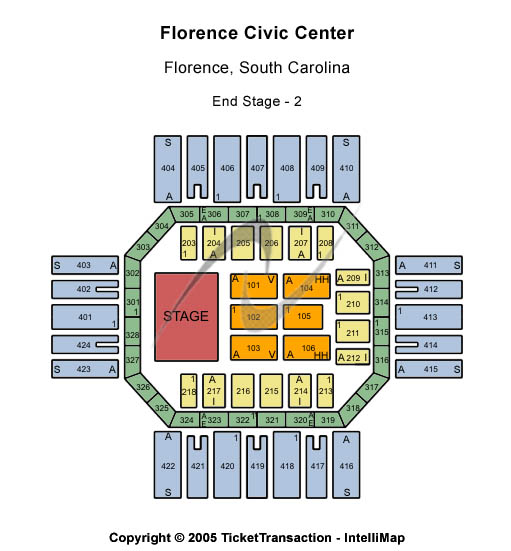 Florence Civic Center End Stage 2 Seating Chart