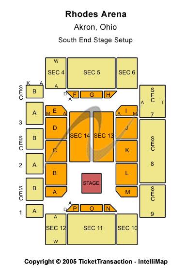Rhodes Arena Other Seating Chart