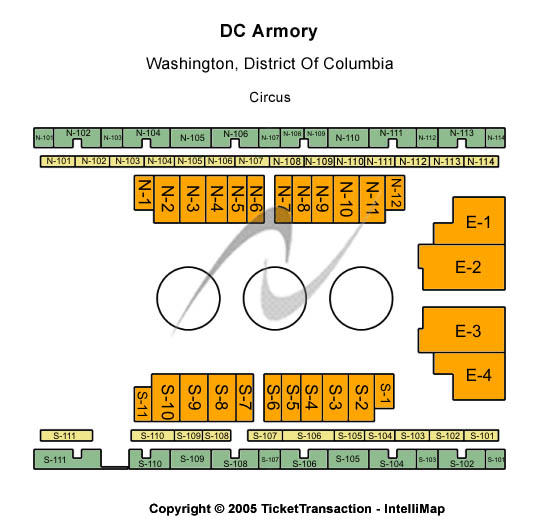 D.C. Armory Circus Seating Chart