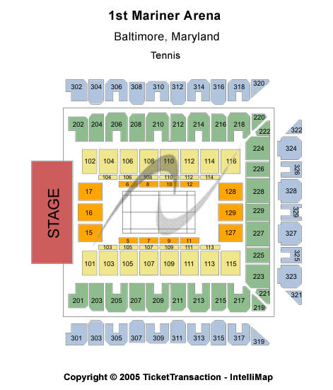 CFG Bank Arena Tennis Seating Chart