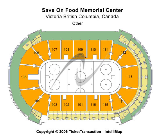 Save On Foods Memorial Centre Standard Seating Chart