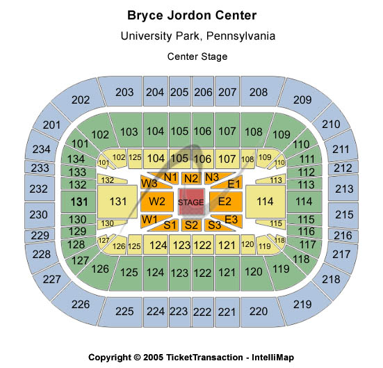 Bryce Jordan Center Center Stage Seating Chart