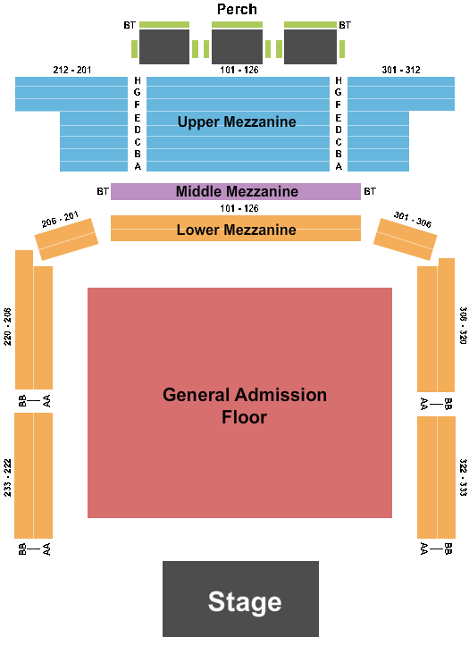 seating chart for GLC Live at 20 Monroe - Andy Grammar - eventticketscenter.com