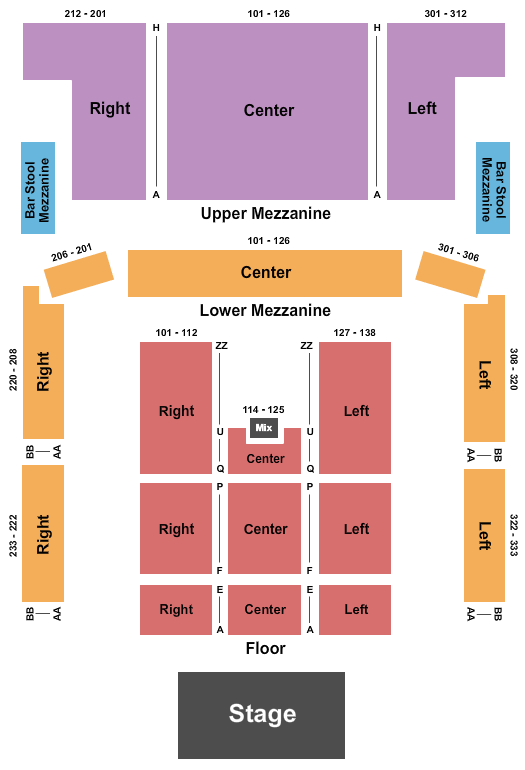seating chart for GLC Live at 20 Monroe - Endstage 3 - eventticketscenter.com