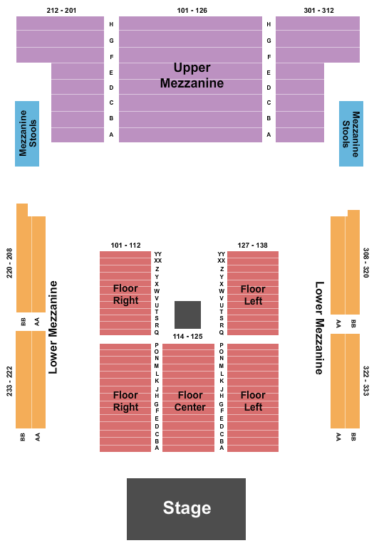 GLC Live at 20 Monroe Seating Chart