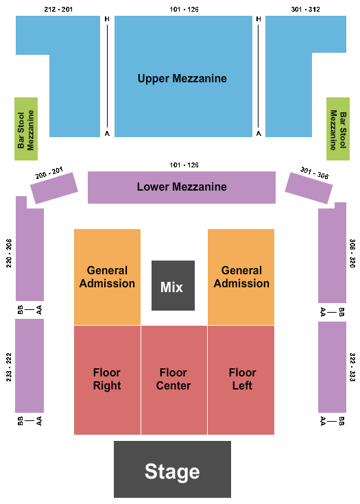 20 Monroe Live Seating Chart