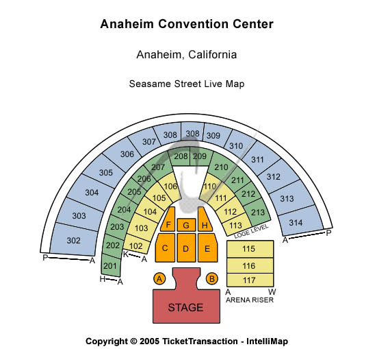 Anaheim Convention Center Other Seating Chart