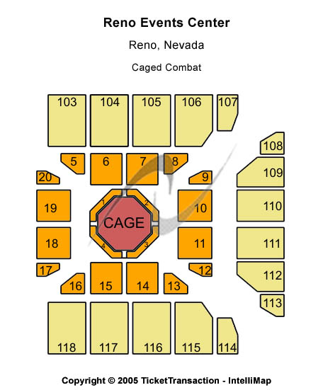 Reno Events Center Caged Combat Seating Chart