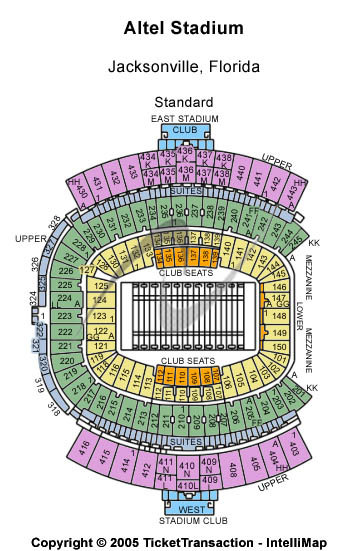 EverBank Stadium Parking Lots Other Seating Chart