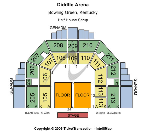 Diddle Arena Half House Setup Seating Chart