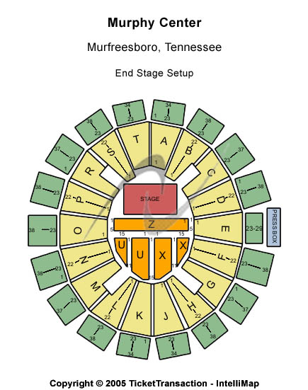 Murphy Center End Stage Seating Chart