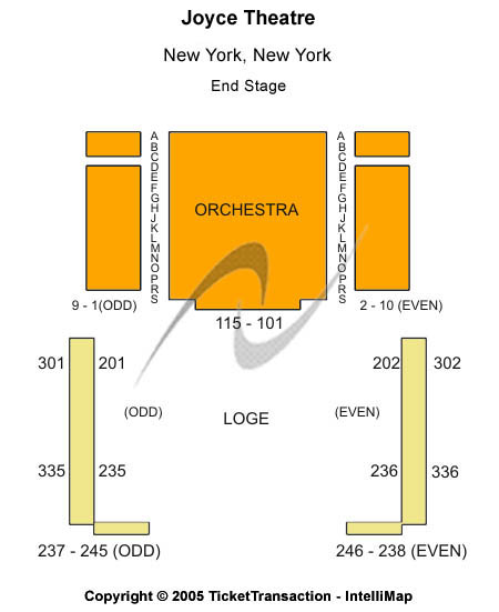 Joyce Theater End Stage Seating Chart