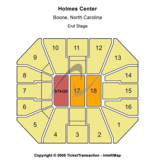 Holmes Convocation Center End Stage Seating Chart